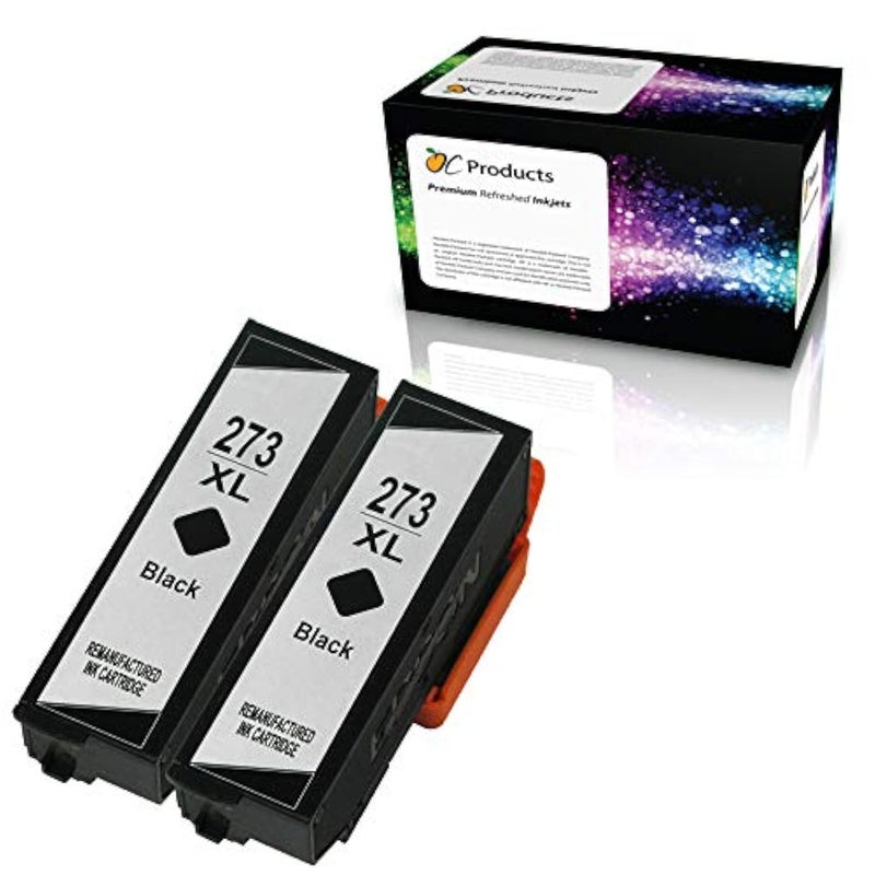 OCProducts Remanufactured Ink Cartridge Replacement 2 Pack for Epson 273 273XL Black for Expression XP-520 XP-600 XP-610 XP-620 XP-800 XP-810 XP-820 (2 Black)